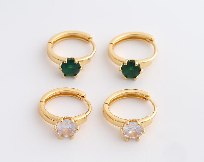 18K Gold Filled Round Earrings,Gold Dainty Earrings,Hugging Hoop Earrings,Gift for Her,21x17.5x2.8mm