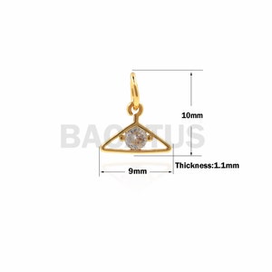 1 peça pingente de cabide, mini pingente de cabide, colar de cabide cz, cabide não, suprimentos de fabricação de joias diy 10x9x1.1mm