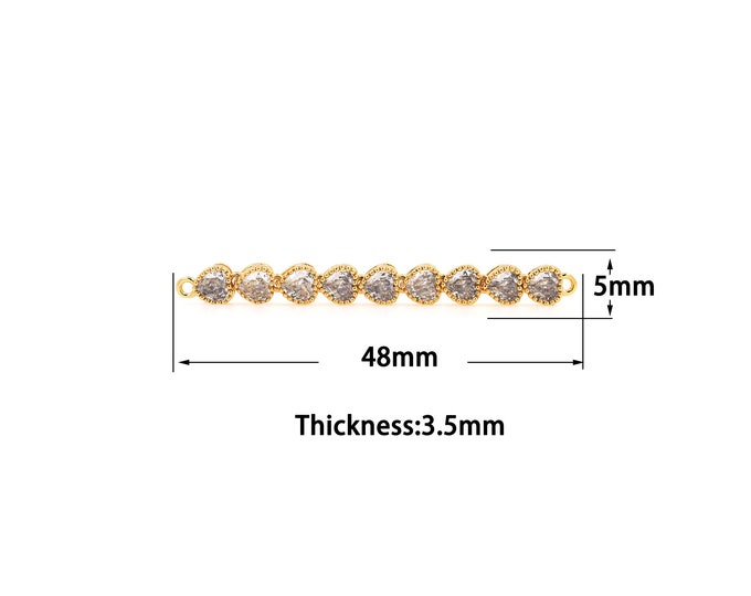 18K Gold Filled Long Connector,Gold Dainty Long Connector,Long Connector Bracelet Necklace for DIY Jewelry Making Supply