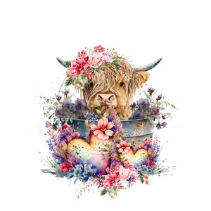 Cow PNG Calf in Wash Tub for Sublimation Heart PNG - Etsy