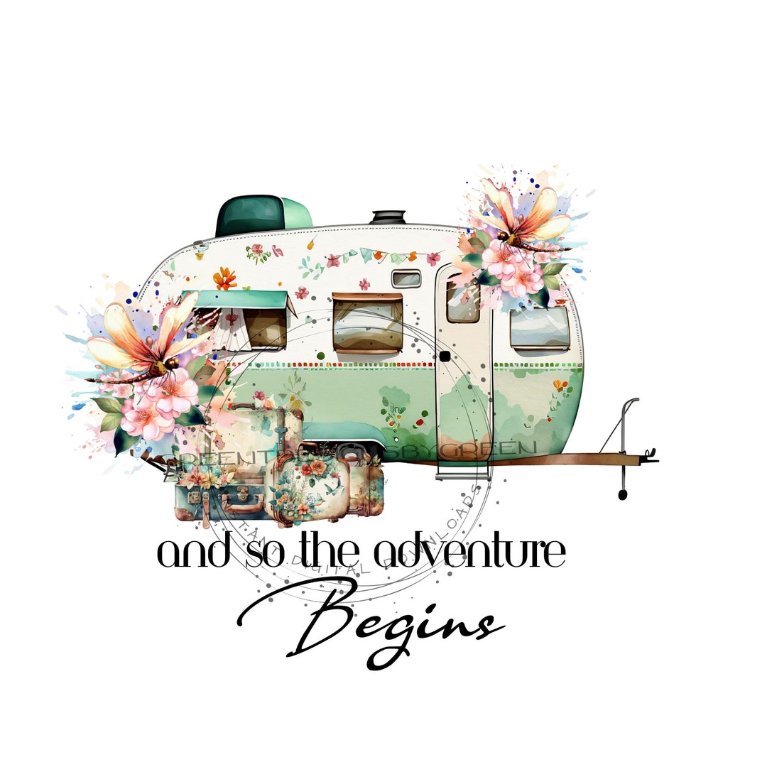 Vintage Camper for Sublimation and so the Adventure Begins Wildflower ...