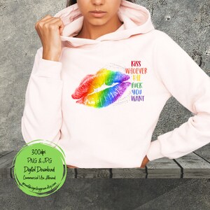 Rainbow Pride Lips sublimatie PNG - empowerment citaat - LGBTQ+ Pride Celebration clipart - digitale download afbeelding 8