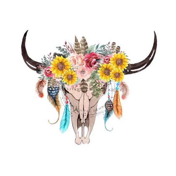 Custom Hand drawn Beautiful Mint Green Cow Skull & Flowers Authentic Leather and Succulent Flower Southwestern Cow  main image 4