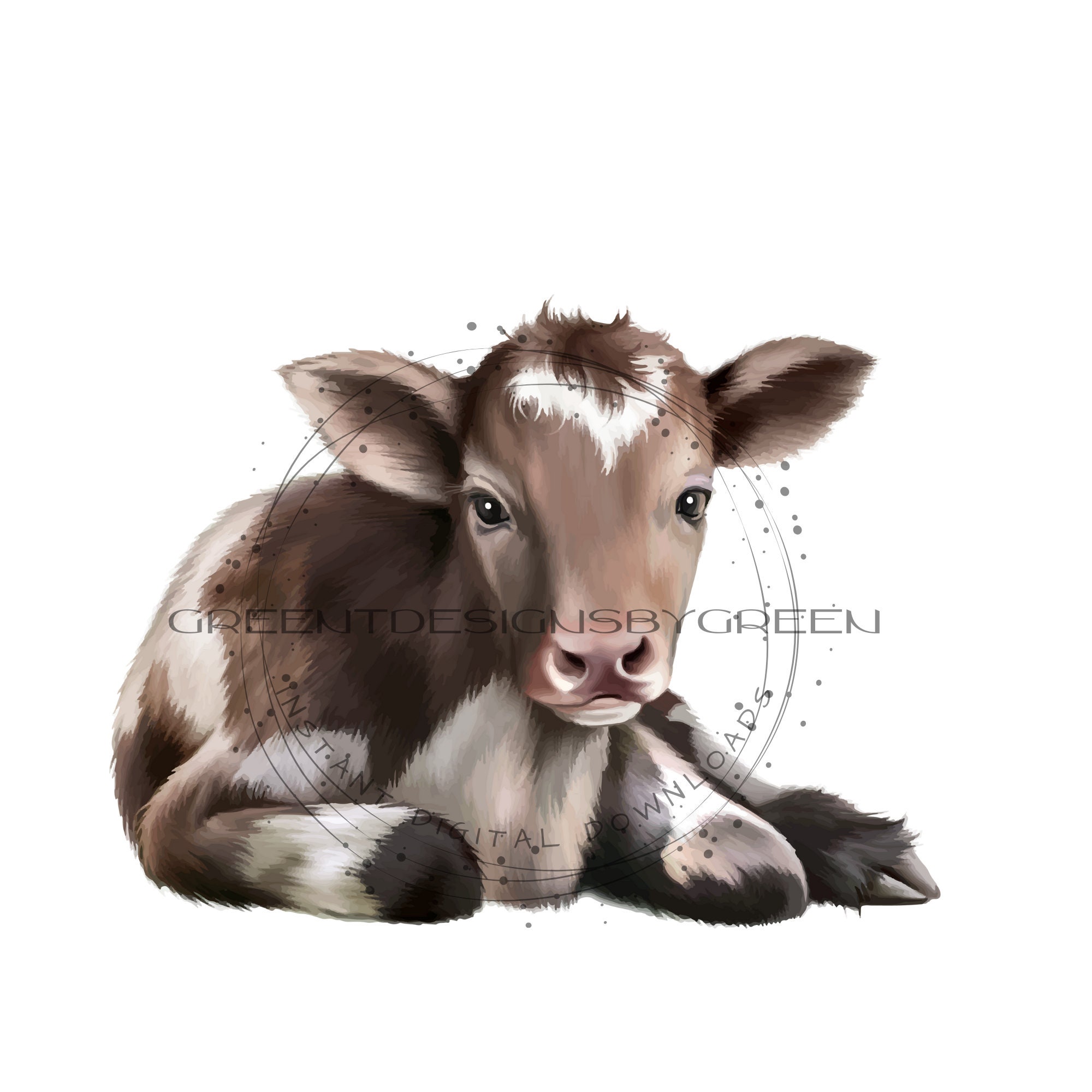 Calf Black And White Clipart