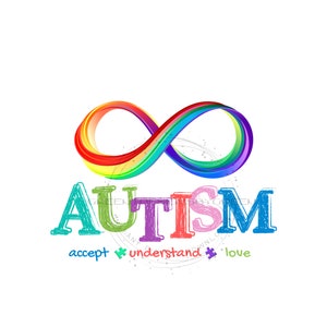 Infinity of Acceptance: Autism Support Clipart - Colorful Letters, Puzzle Pieces - Sublimation PNG & Printable JPG - Digital Download