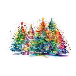 Albero di Natale arcobaleno per le vacanze PNG per sublimazione - Clipart albero di Natale orgoglio - Download digitale
