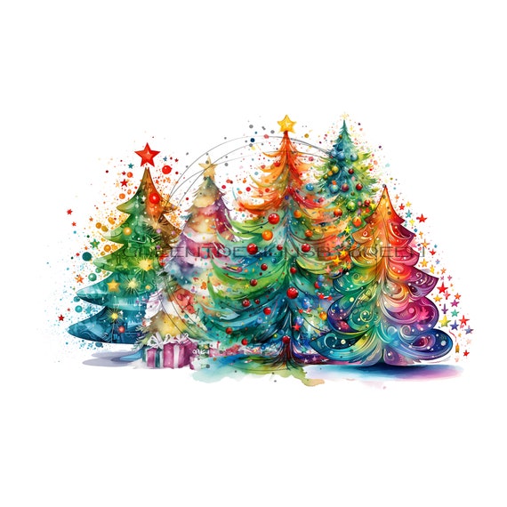Rainbow Christmas Tree PNG – Holiday Clipart, Pride Tree (Digital Download)