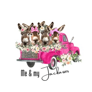 Esel PNG, Vintage LKW-Sublimation, Frühlingscliparts, Bauernhoftier-Sublimation, Esel-Sublimation, LKW-PNG, LKW-Sublimation, Esel PNG