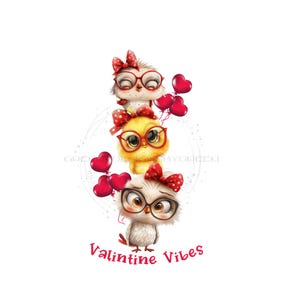 Clipart di San Valentino con pulcino in formato PNG, palloncino a forma di cuore rosso in formato PNG per sublimazione, design a forma di cuore occidentale "Valentine Vibes", immagine di San Valentino in formato PNG per sublimazione.