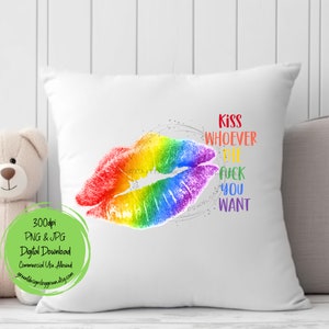 Rainbow Pride Lips sublimatie PNG - empowerment citaat - LGBTQ+ Pride Celebration clipart - digitale download afbeelding 5