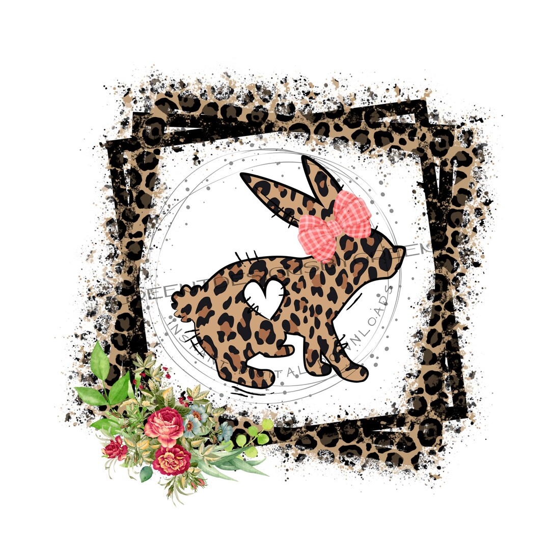 Leopard Print Bunny Rabbit PNG, Easter Rabbit Clipart, Easter ...