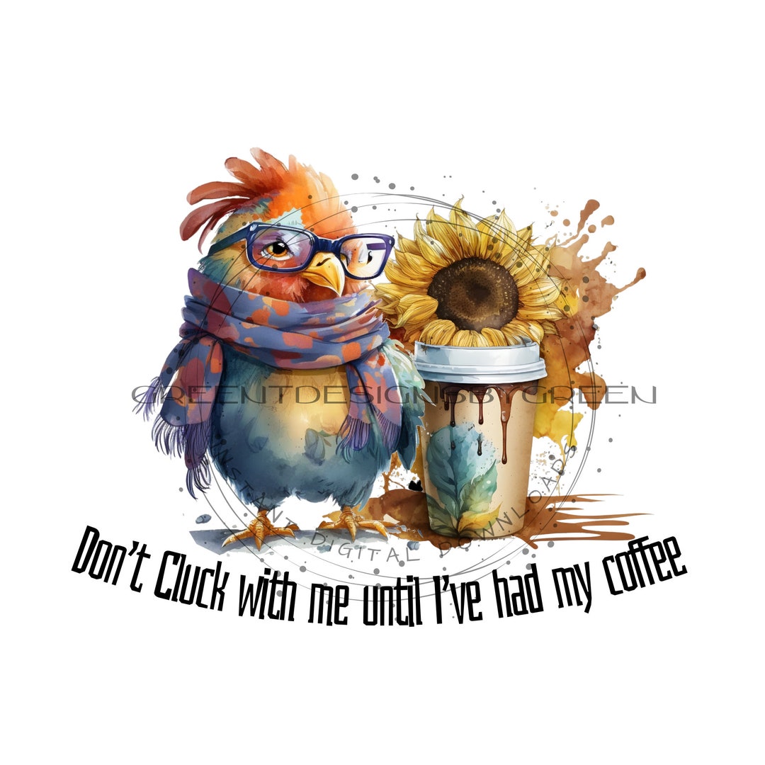 Rooster PNG, Coffee Cup PNG, Commercial Use, Farm Life Sublimation ...