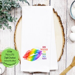 Rainbow Pride Lips sublimatie PNG - empowerment citaat - LGBTQ+ Pride Celebration clipart - digitale download afbeelding 7