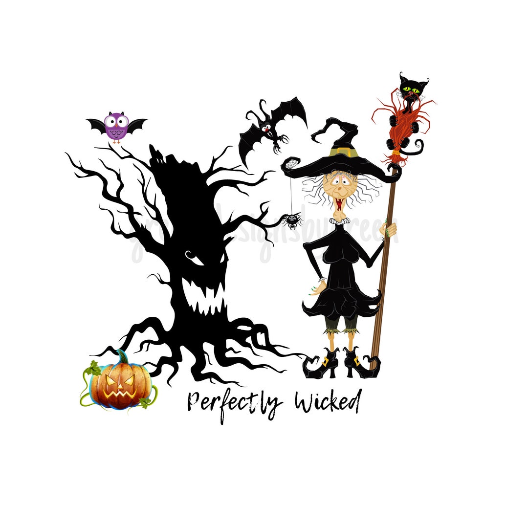 Tree　Etsy　Halloween　Perfectly　Haunting　PNG　Wicked　Sublimation　Sweden