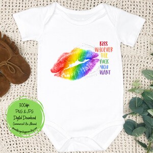 Rainbow Pride Lips sublimatie PNG - empowerment citaat - LGBTQ+ Pride Celebration clipart - digitale download afbeelding 9