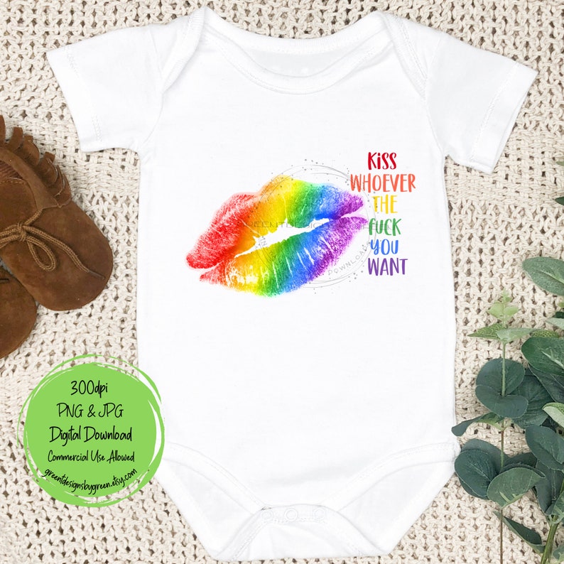 Rainbow Pride Lips sublimatie PNG - empowerment citaat - LGBTQ+ Pride Celebration clipart - digitale download afbeelding 9