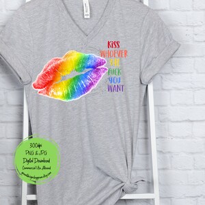 Rainbow Pride Lips sublimatie PNG - empowerment citaat - LGBTQ+ Pride Celebration clipart - digitale download afbeelding 6