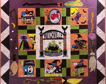 Which Way to Witchville 2023 Cackling Stitches Block of the Month Pattern