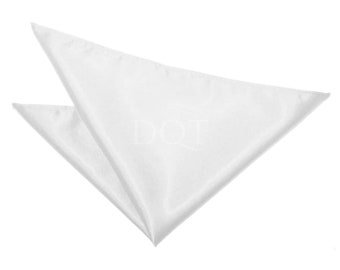 Pocket Square Solid Check Handkerchief, White, Pocket Square, Wedding Party, Hanky Gift, Pocket Squares, Wedding Handkerchief SC01
