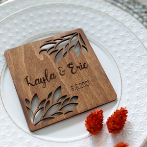 Wedding Favors in Bulk - Personalized Gift Coaster Favors - Rustic Wedding Favors for Guests- Wedding Shower Favors - Wedding Gift Coasters