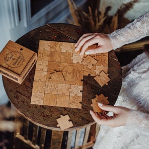 Wedding Guest Book Alternative - Wedding Guestbook Puzzle - Jigsaw Puzzle Guest Book - Personalized Gift Wedding - Engagement Party Décor