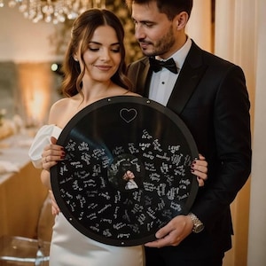 Schallplatten-Hochzeitsgästebuch: Alternatives Herz Drop Box, Wunschfoto