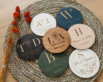 Engraved Favor Wedding Party Favors Personalized Coasters Custom Leather Coaster CAS02