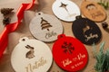 Personalized Christmas Ornaments - Nordic Holiday Décor - Wood Ornaments - Rustic Christmas Décor - Christmas Tree Decorations, Custom favor