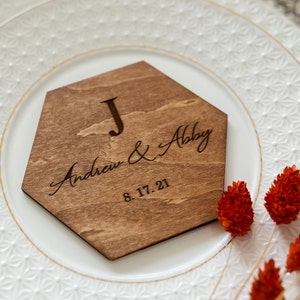 Wedding Favors for Guests in Bulk Rustic Wedding Favors Laser Cut Drink Coasters Favors for Wedding Personalized Coasters Set image 2