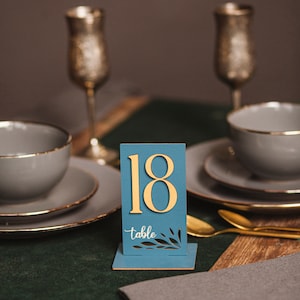 Wedding Table Numbers, Rustic Wedding Decor, Custom Wedding Table Numbers Decorations, Art Deco Table Numbers, Wedding Table Centerpiece image 7