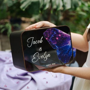 Hochzeitskartenbox, Schmetterlings-Themen-Hochzeitsdeko für tropische Hochzeitsfeier, mexikanische Hochzeitskarten- und Geschenkbehälter mit Schlitz