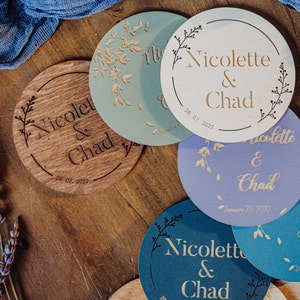 Wedding Favors for Guests in Bulk - Wedding Coaster - Wedding Favor Sign - Rustic Wedding Favors - Personalized Wedding Party Gifts