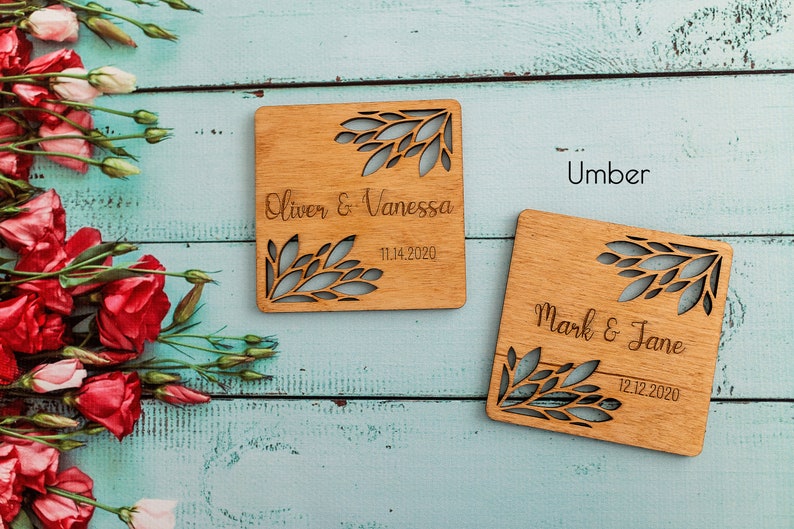 Wedding Coaster Favors in Bulk Wedding Drink Coasters Etsy