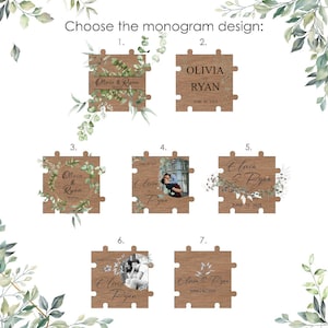 Puzzle alternatif de livre d'or de mariage avec photo, boîte de puzzle d'image personnalisée, puzzle en bois, puzzle de mariage avec boîte, cadeau d'anniversaire image 6