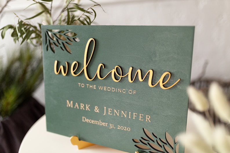 Wedding welcome sign, boho wedding decor,