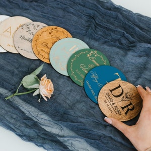 Bomboniere per ospiti in grandi quantità - Sottobicchiere per matrimonio - Cartello per bomboniere - Bomboniere rustiche - Regali personalizzati per feste di matrimonio
