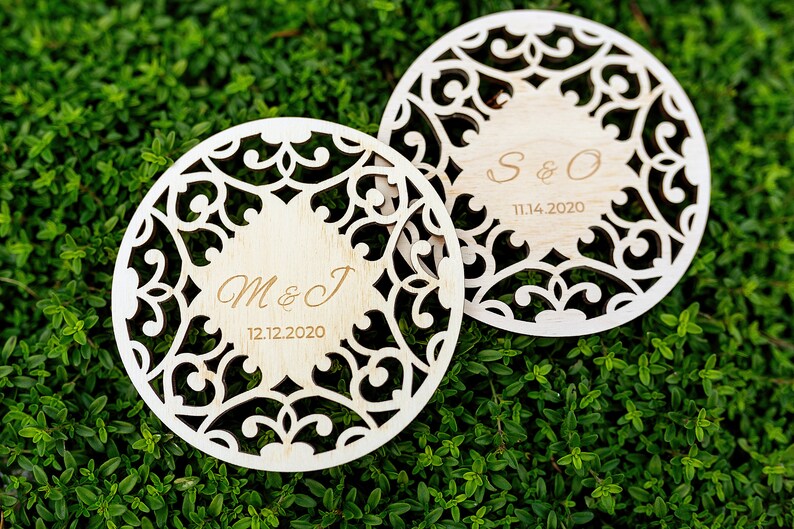 Wedding Favors for Guests in Bulk Personalized Coasters Etsy