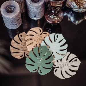 Cadeaux de mariage pour invités en vrac - dessous de verre de mariage - cadeau de mariage tropical - décoration de mariage de plage - cadeaux de mariage uniques