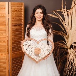 Heart Wedding Guest Book Alternative: Personalized Acrylic Sign