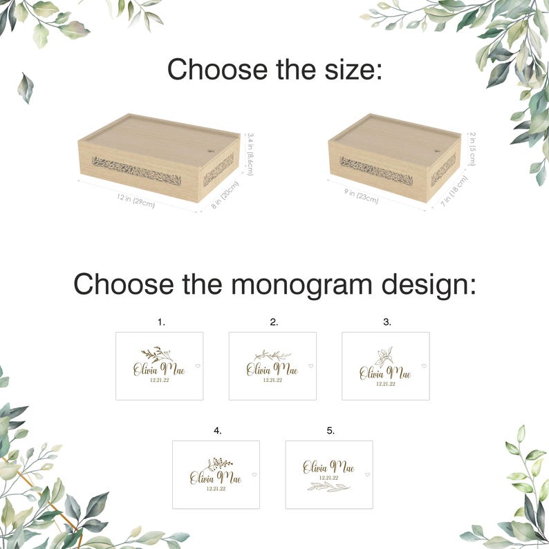 Personalized Engraved Wood Memory Box: Wedding Keepsake, Adventure Travel image 5