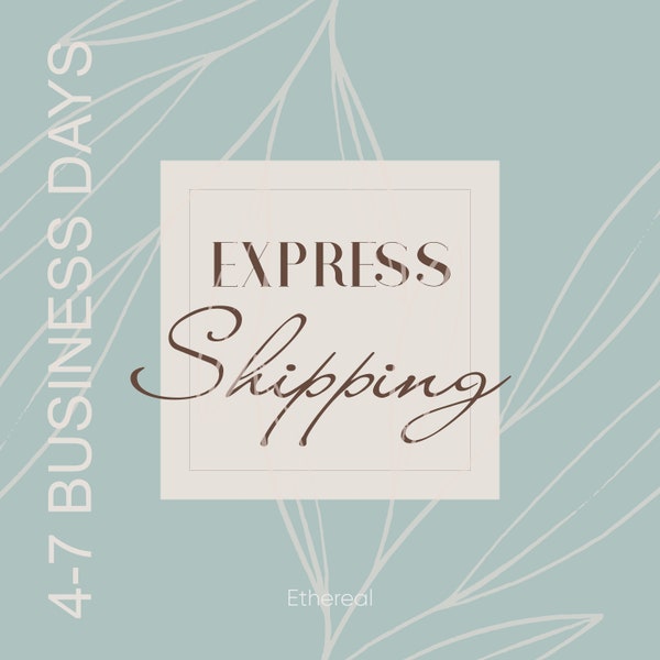 Express shipping 8-10 business days worldwide DHL, UPS, FedEx