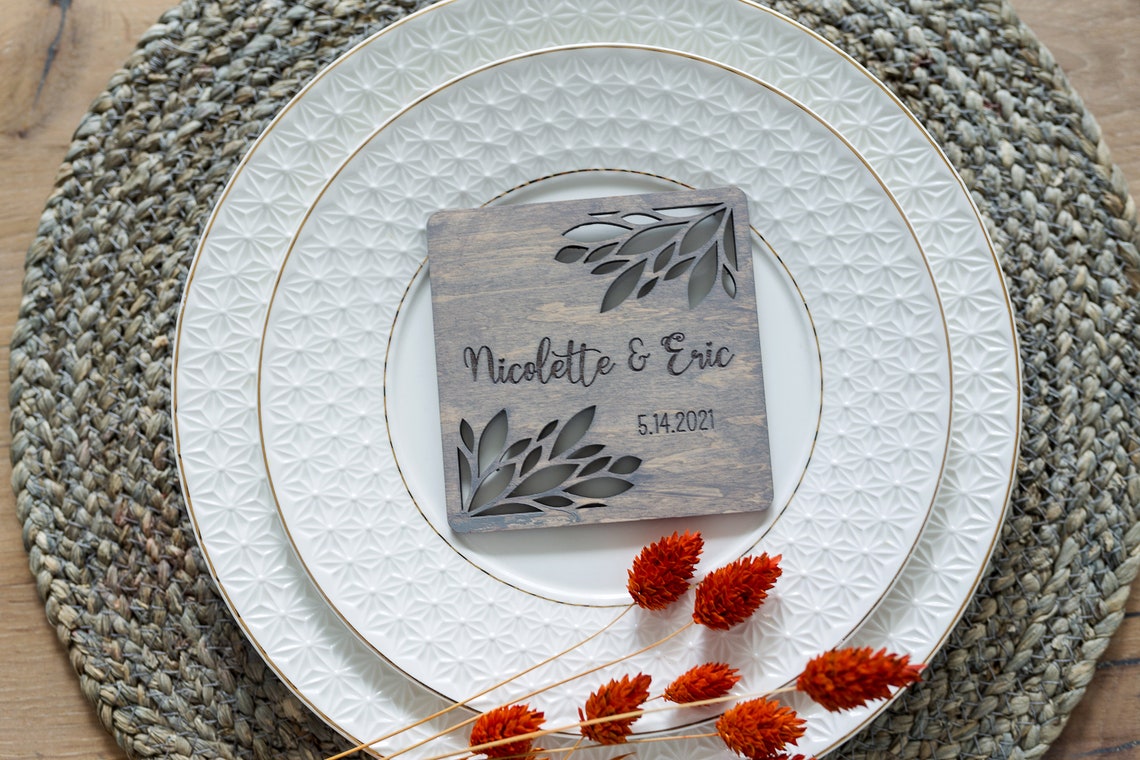 Wedding Coaster Favors in Bulk Wedding Drink Coasters Etsy