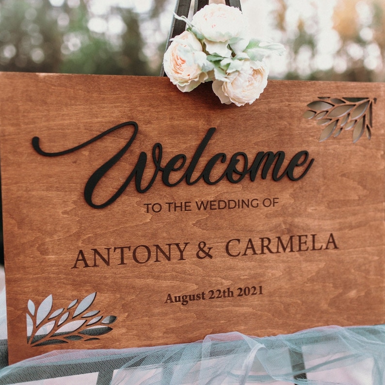 Wedding Welcome Sign Welcome to our Beginning Sign Minimalist Wedding Décor Welcome Engagement Party Sign Baby Shower Welcome Sign image 6