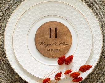 Wedding Favors for Guests in Bulk - Personalized Wedding Coasters - Custom Wedding Gifts -  Rustic Wedding Favors - Bridal Shower Party Gift