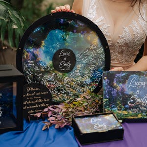 Personalized Tropical Wedding Guest Book Alternative: Custom Engagement Party Decor