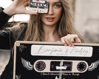 Cassette Wedding Guest Book Alternative: Rock Music Theme