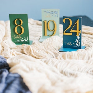 Wedding Table Numbers, Rustic Wedding Decor, Custom Wedding Table Numbers Decorations, Art Deco Table Numbers, Wedding Table Centerpiece image 5