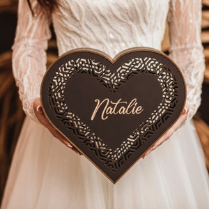 Boîte personnalisée pour cartes de mariage, tirelire pour adultes, boîte de voeux en forme de coeur, boîte de rangement pour cartes de mariage, cadeau de mariage personnalisé