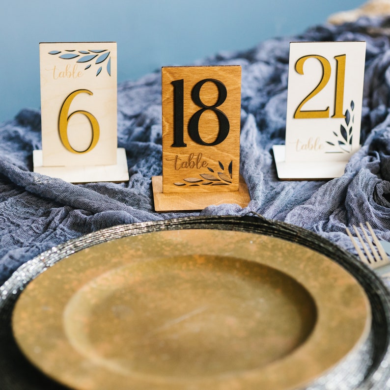 Wedding Table Numbers, Rustic Wedding Decor, Custom Wedding Table Numbers Decorations, Art Deco Table Numbers, Wedding Table Centerpiece image 10