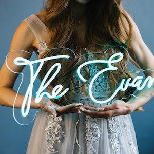 Custom Neon Sign for Wedding Party Decor, Hanging Neon Letters Sign, Birthday Party Accessories, Family Name Sign, Neon Light Wall Art